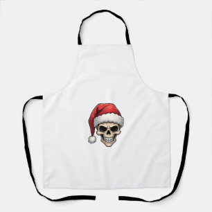 Tablier Crâne de Noël Funny Santa XMES Hommes Femmes T-Shi