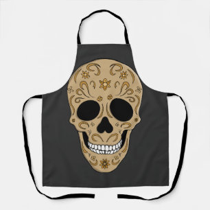 Tablier Crâne de sucre floral Dia de los Muertos