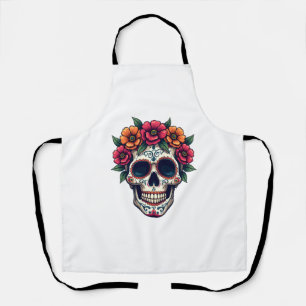 Tablier Crâne de sucre Jour des morts � Dia de los Muertos