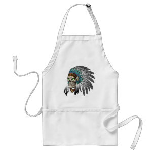 Tablier Crâne gothique tribal indien indigène