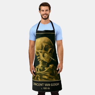 Tablier Crâne Vintage Fumeur – Unique Inspiré de Van Gogh 