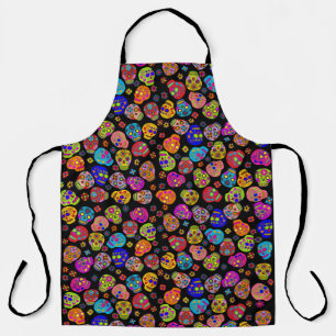 Tablier Crânes en sucre multicolores