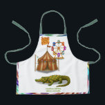 Tablier Crawford, painted circus crocodile<br><div class="desc">Covered in dazzling painted patterns from snout to tail, Crawford marches proudly in every circus parade. Though he can easily snap a branch clean in two as part of his act, he’s friendly, surprisingly gentle, and a walking work of art. Children adore his bright scales and cheerful grin. Wherever Crawford...</div>