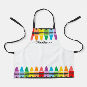 Tablier Crayons arc-en-ciel colorés mignons Enfants person