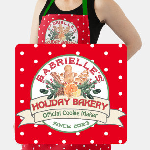 Tablier Créateur officiel de cookies Apron de Noël personn
