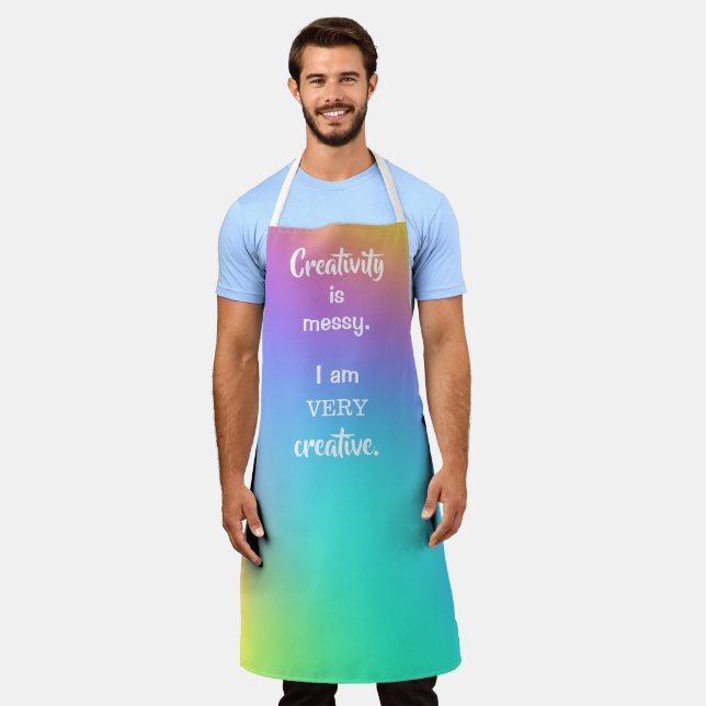 Tablier Créativité est Messager Colorful Gradient Funny Ap (Porté)