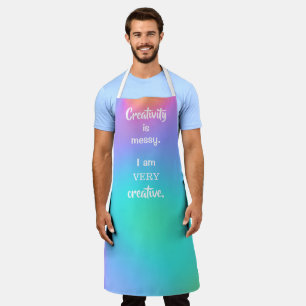 Tablier Créativité est Messager Colorful Gradient Funny Ap