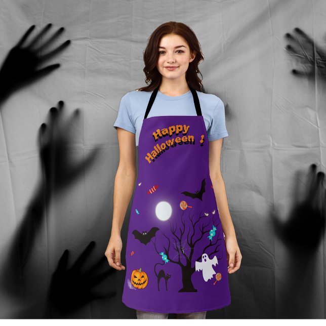 Tablier Créatures et bonbons amusants d'Halloween  (Créateur téléchargé)