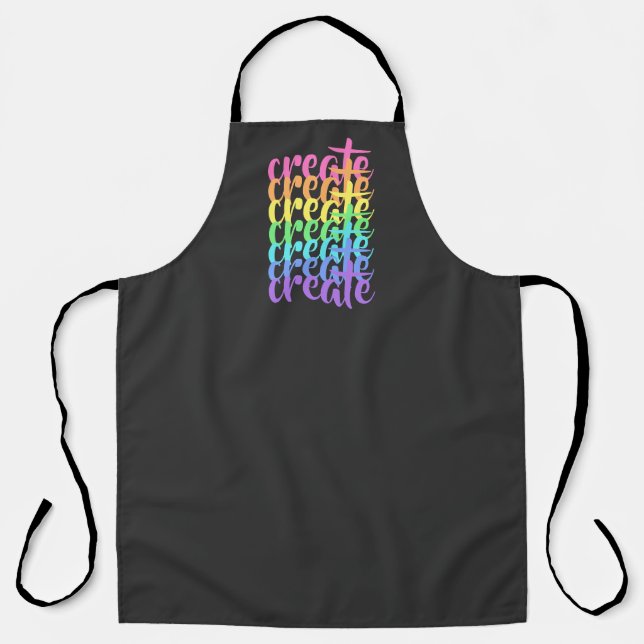 Tablier "Créer" Arc-en-ciel (Recto)