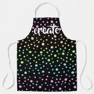 Tablier "Créer" Pastel Arc-en-ciel Pois Apron