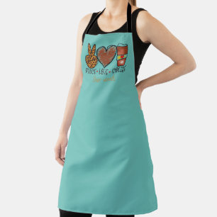 Tablier Créez votre propre café Peace Love