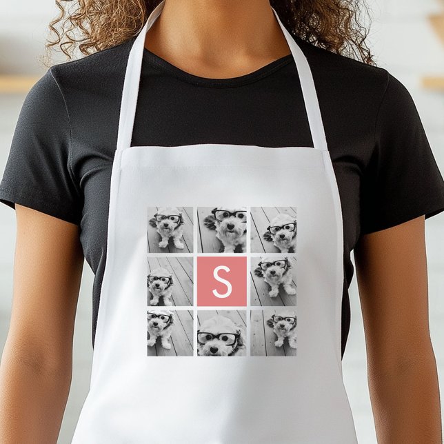 Tablier Créez Votre Propre Collage Instagram Monogramme Pe (Personalized Kitchen Apron)
