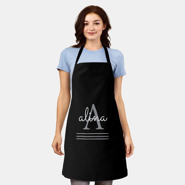 Tablier Créez Votre Propre Monogramme Personnalisé (Porté)