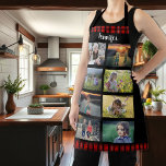Tablier Créez votre propre nom de collage photo de famille<br><div class="desc">Créez votre propre nom de collage photo de famille,  à damiers motif,  Apron Vous pouvez le personnaliser et ajouter vos plus belles photos et nom.</div>