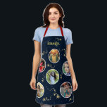 Tablier Créez votre propre photo collage monogramme de Noë<br><div class="desc">Créez votre propre photo collage tablier de Noël. Vous pouvez ajouter vos propres photos et nom pour personnaliser et créer un tablier unique et personnel.</div>