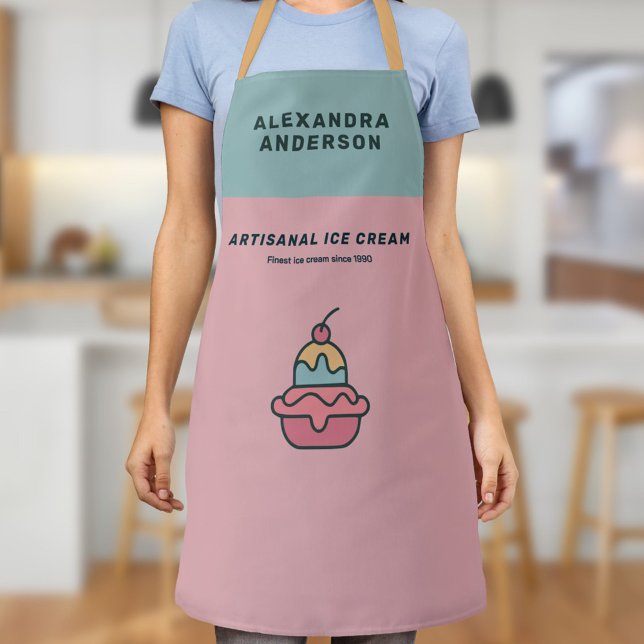 Tablier Crème de glace rétro (Retro Ice Cream Apron)