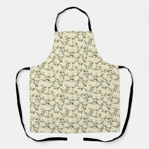 Tablier Crème jaune beurré Motif de marguerite de ferme mo