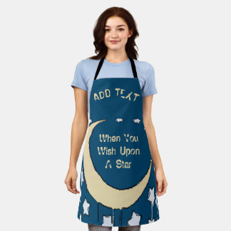 Tablier Crescent Moon Cartoon Design ajouter du texte, Apr