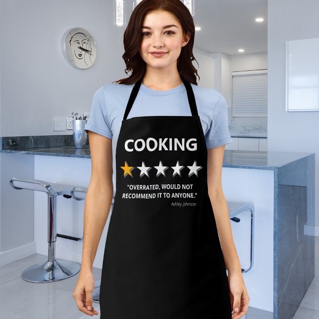 Tablier Critique drôle | La cuisine n'est pas recommandée (Créateur téléchargé)