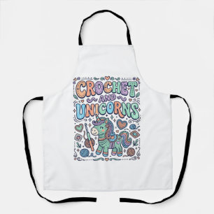 Tablier Crochet Licorne et Autocollant Kawaii Licorne et C