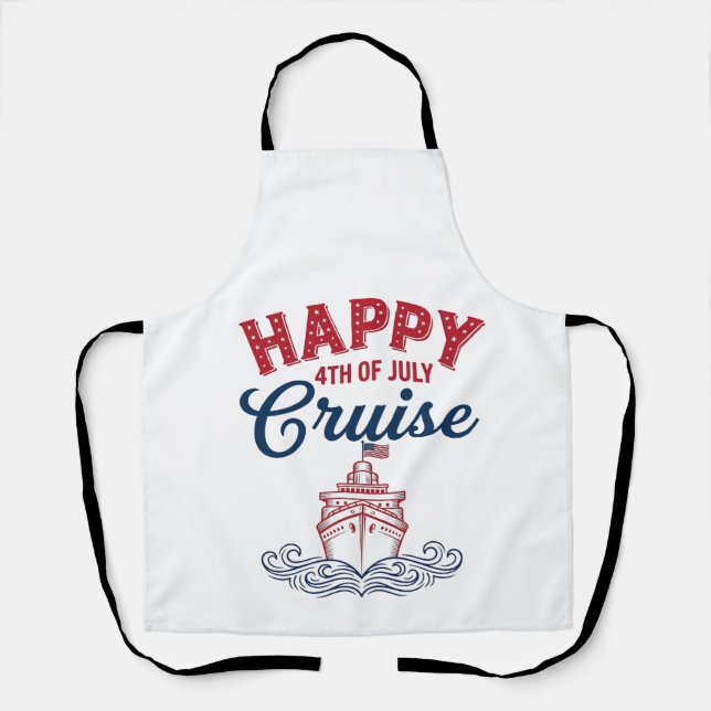 Tablier Croisière joyeuse du 4 juillet Modèle de bateau pa (Recto)