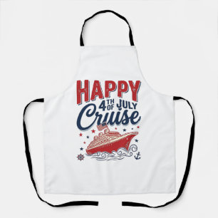 Tablier Croisière vintage patriotique du 4 juillet Happy_1