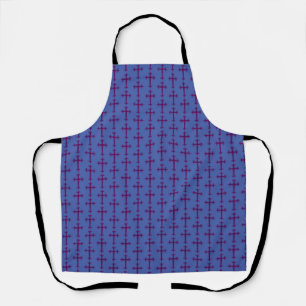 Tablier Croix chrétienne violette
