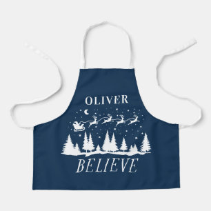 Tablier Croyance personnalisée traîneau du Père Noël Noël 