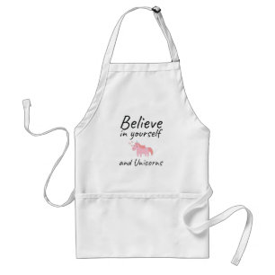 Tablier Croyez En Vous Et Unicorns Citation Positive