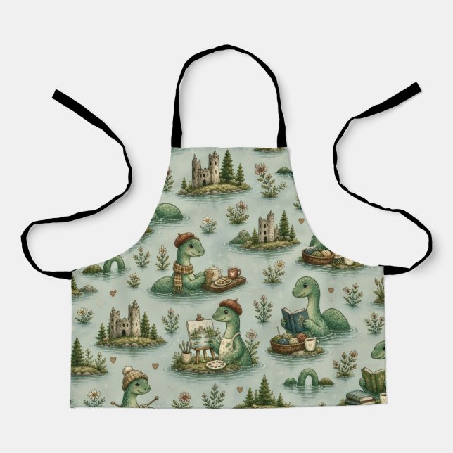 Tablier Cryptides Conviviales Nessie Monstre du Loch Ness  (Recto)