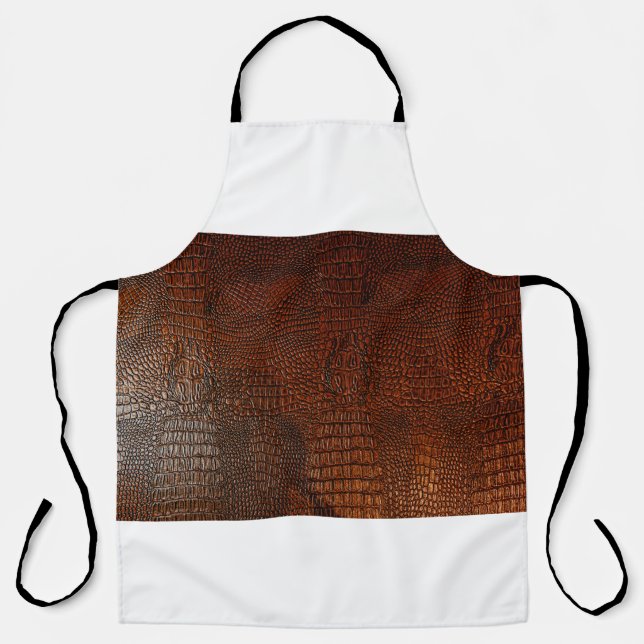 Tablier cuir Brown textureleather, abstrait, antique, , ba (Recto)