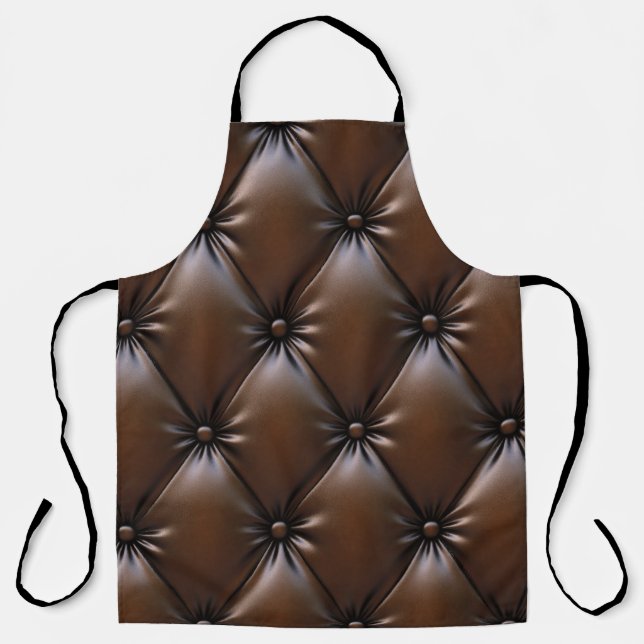 Tablier Cuir Chocolat : Texture de Revêtement Luxueux (Recto)