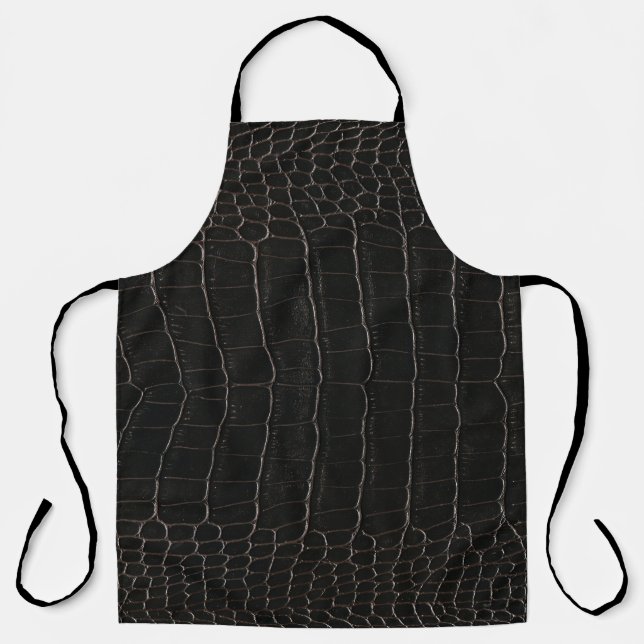 Tablier Cuir de crocodile luxueux : texture textile. (Recto)
