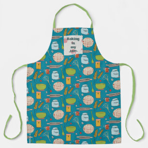 Tablier Cuire un motif en tissu à tarte avec patch person