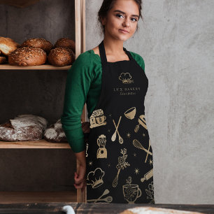 Tablier Cuisine à étincelle en or de luxe Boulangerie d'us