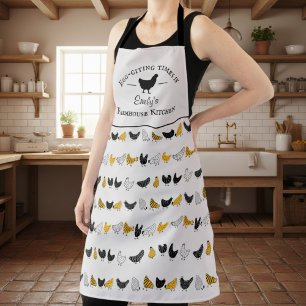 Tablier Cuisine agricole personnalisée Motif de poulet