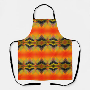 Tablier Cuisine artisanale orange kaléidoscopique 
