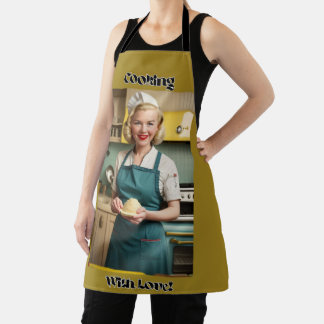 Tablier Cuisine Avec Amour Olive Adulte Apron Black Straps