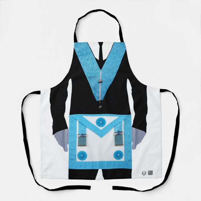 Tablier Cuisine barbecue maçonnique (Recto)