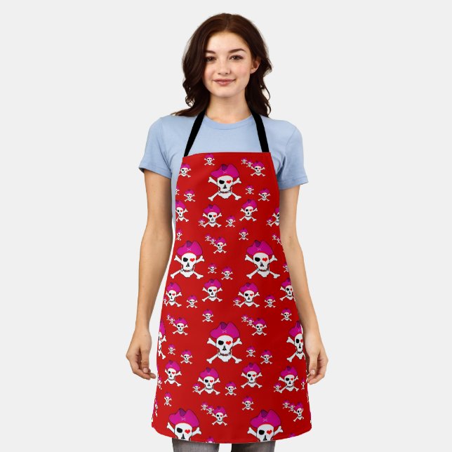 Tablier Cuisine Capitaine Grace & Pirates Drapeau Cuisine  (Porté)