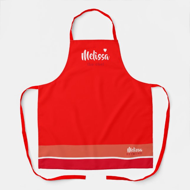 Tablier Cuisine Chef Apron Rouge (Recto)