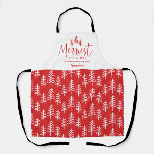 Tablier Cuisine de famille de Noël rustique minimaliste mo