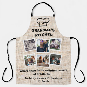 Tablier Cuisine de grand-mère avec 6 photos et noms person