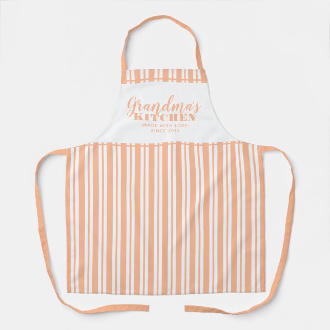 Tablier Cuisine de grand-mère personnalisée Cute moderne P (Recto)