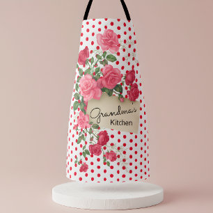 Tablier Cuisine de grand-mère personnalisée Floral