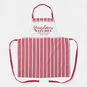 Tablier Cuisine de grand-mère personnalisée Magenta rouge 