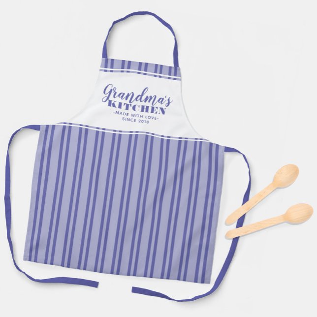 Tablier Cuisine de grand-mère Personnalisée Moderne Cute P (Grandma's Kitchen Custom Modern Cute Periwinkle Apron)