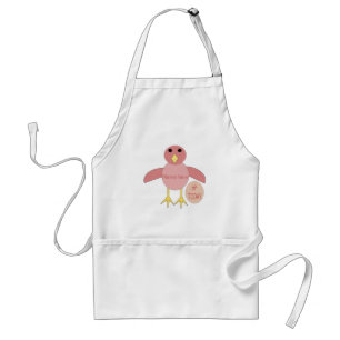 Tablier Cuisine de poussin rose personnalisée Anniversaire