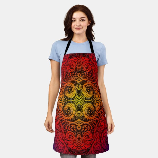 Tablier Cuisine en couleur Doodle Apron (Porté)