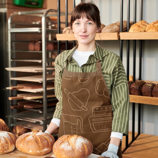 Tablier Cuisine et Cuisines Chef Brown Fun Baker (Créateur téléchargé)